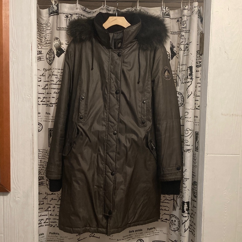 Northside grey Ski Jacket with Faux Fur Hood